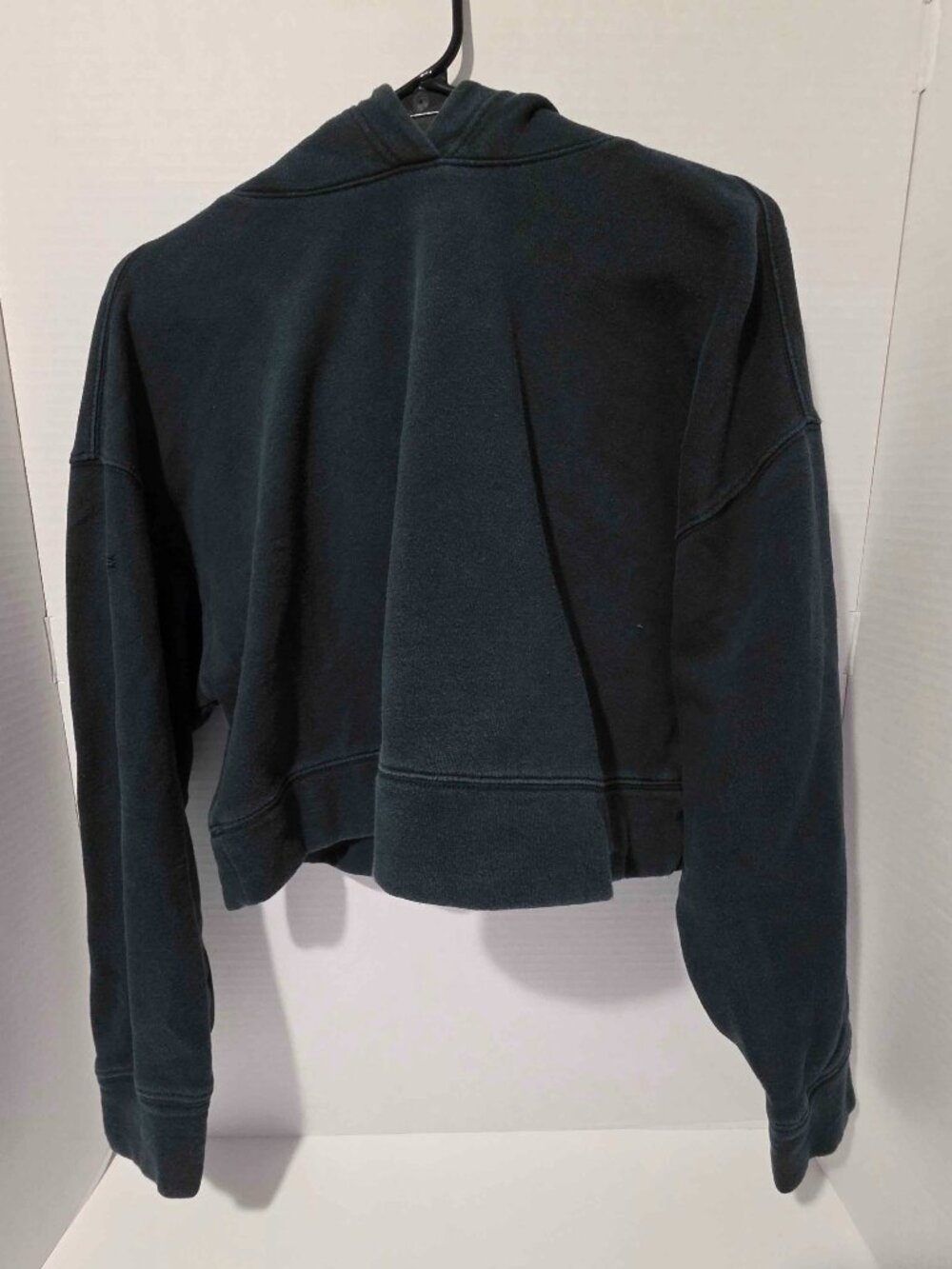 Old Navy Cropped Hoodie Sweatshirt Dark Green Long Sleeve Women's Size S